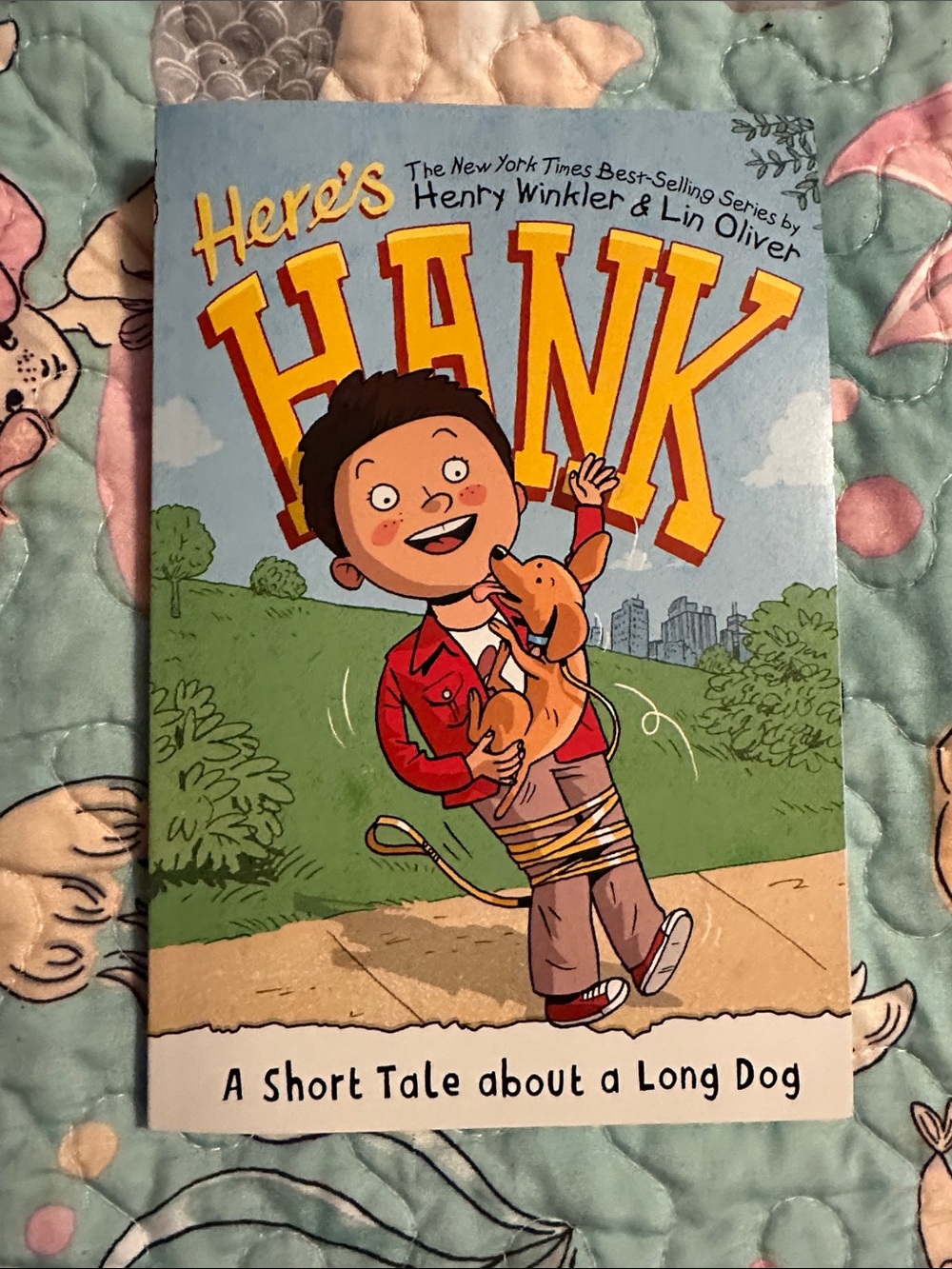 Here’s Hank: A Short Tale About a Long Dog – Children’s Book (Blue)